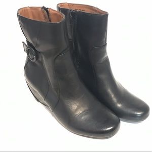 Natural Soul Ankle Boots Emma Black 7.5M Side Zip